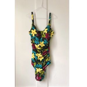Retro Floral One Piece Swimsuit